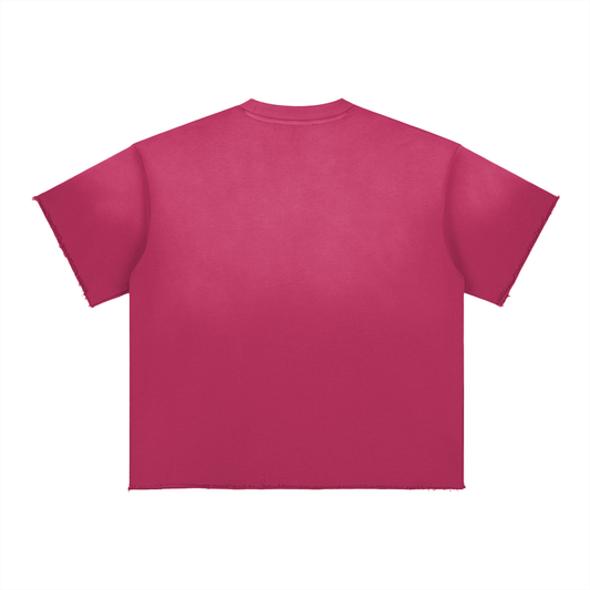 Sun Fade Raw Edge T-Shirt "eye graphic"