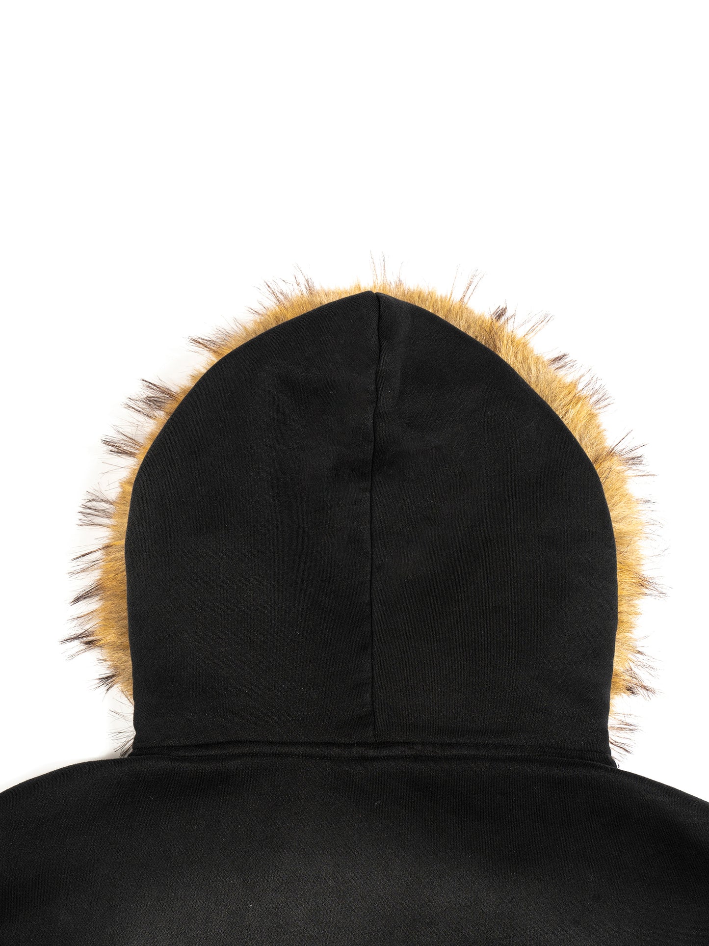B4RLINE Sun Fade Boxy Detachable Fur Hoodie