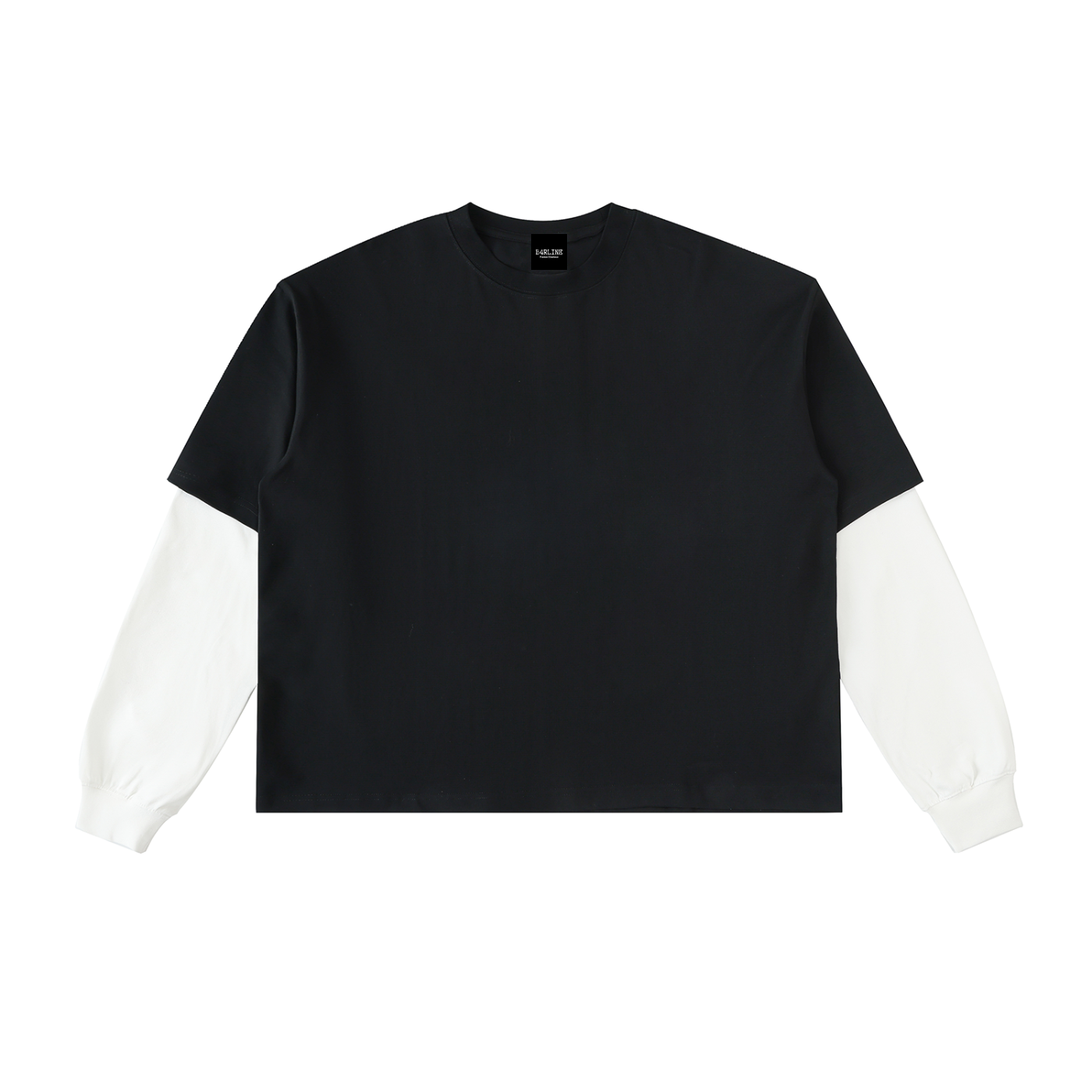 B4RLINE Layered Sleeve Cotton shirt