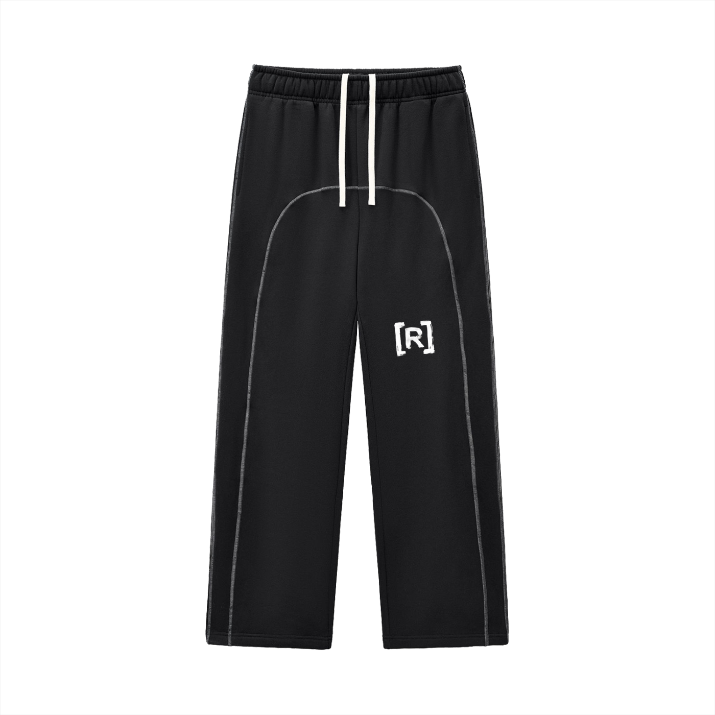 [R] Contrast-Stitched Fleece Sweatpants