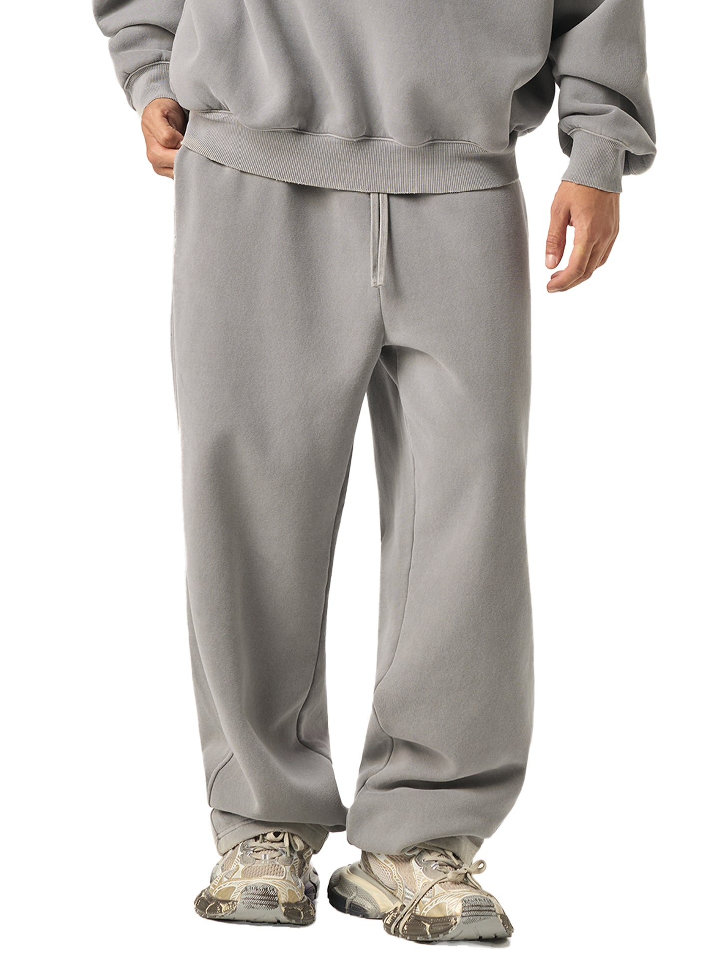 Frayed Enzyme Washed "4" Sweatpants