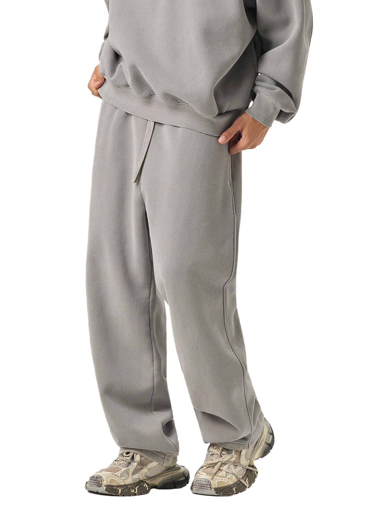 Frayed Enzyme Washed "4" Sweatpants