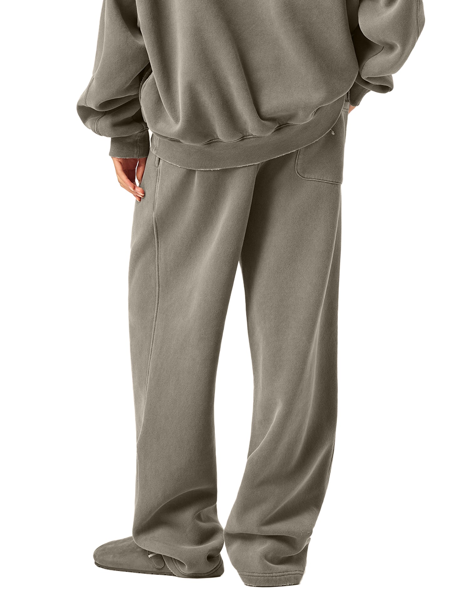Frayed Enzyme Washed "4" Sweatpants